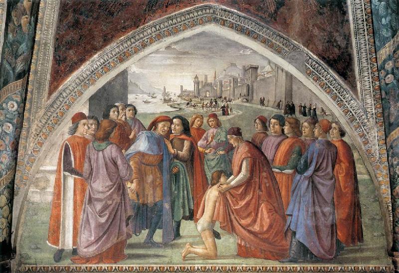 GHIRLANDAIO, Domenico Renunciation of Worldly Goods oil painting image